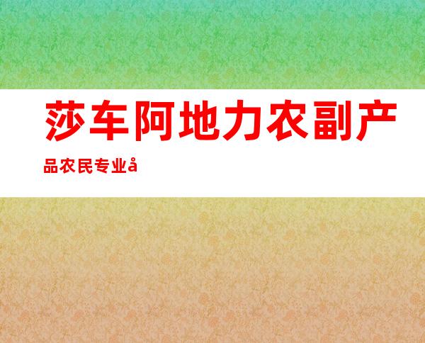 莎车阿地力农副产品农民专业合作社